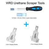WRD B16 Urethane Scraper Tools, 12mm & 17mm Stingray Blades, Japaneese Steel