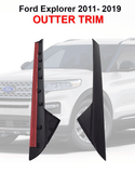 JAAGS 2011-2019 Ford Explorer Windshield Trim Molding, Outer Trim Molding Right Side & Left Side, DW1843