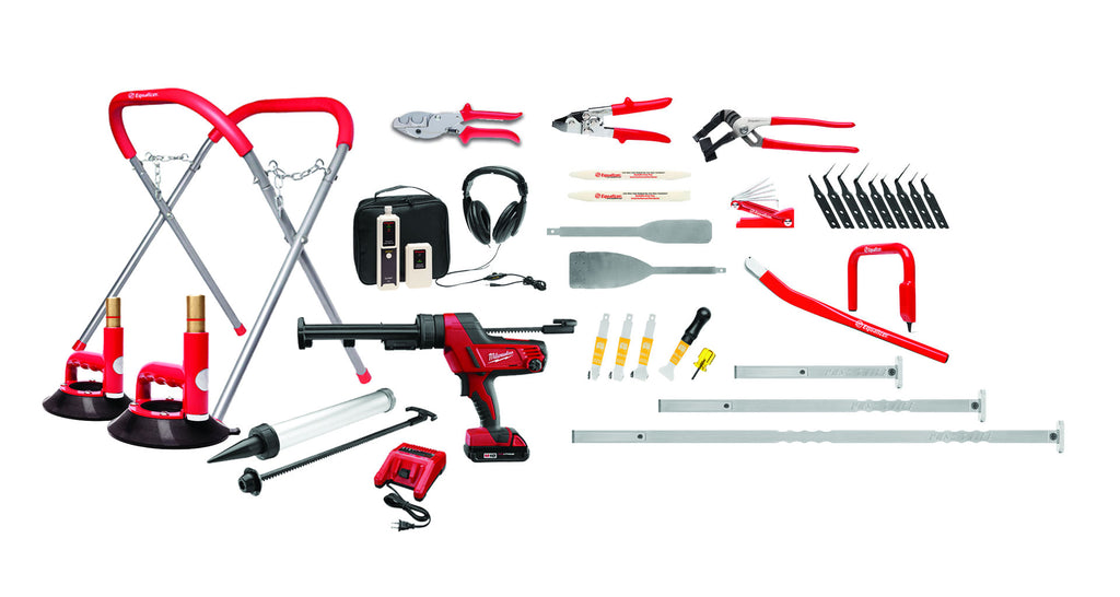 Equalizer Professional Glass Removal Kits With Milwaukee Caulking Gun