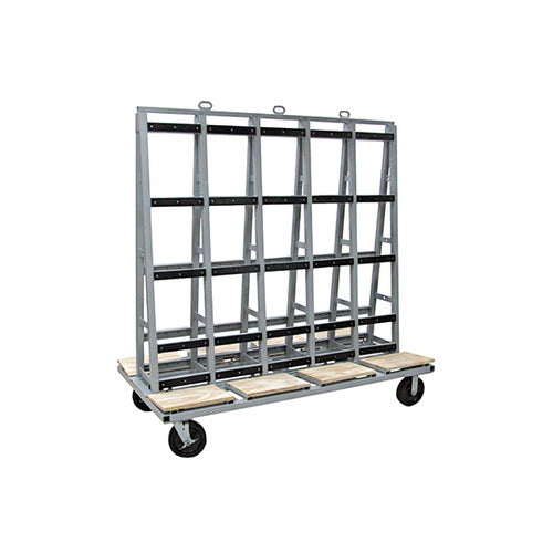 Groves GLC-3660 84" L x 36" W x 60" H Glass Cart, stability and easy movement.