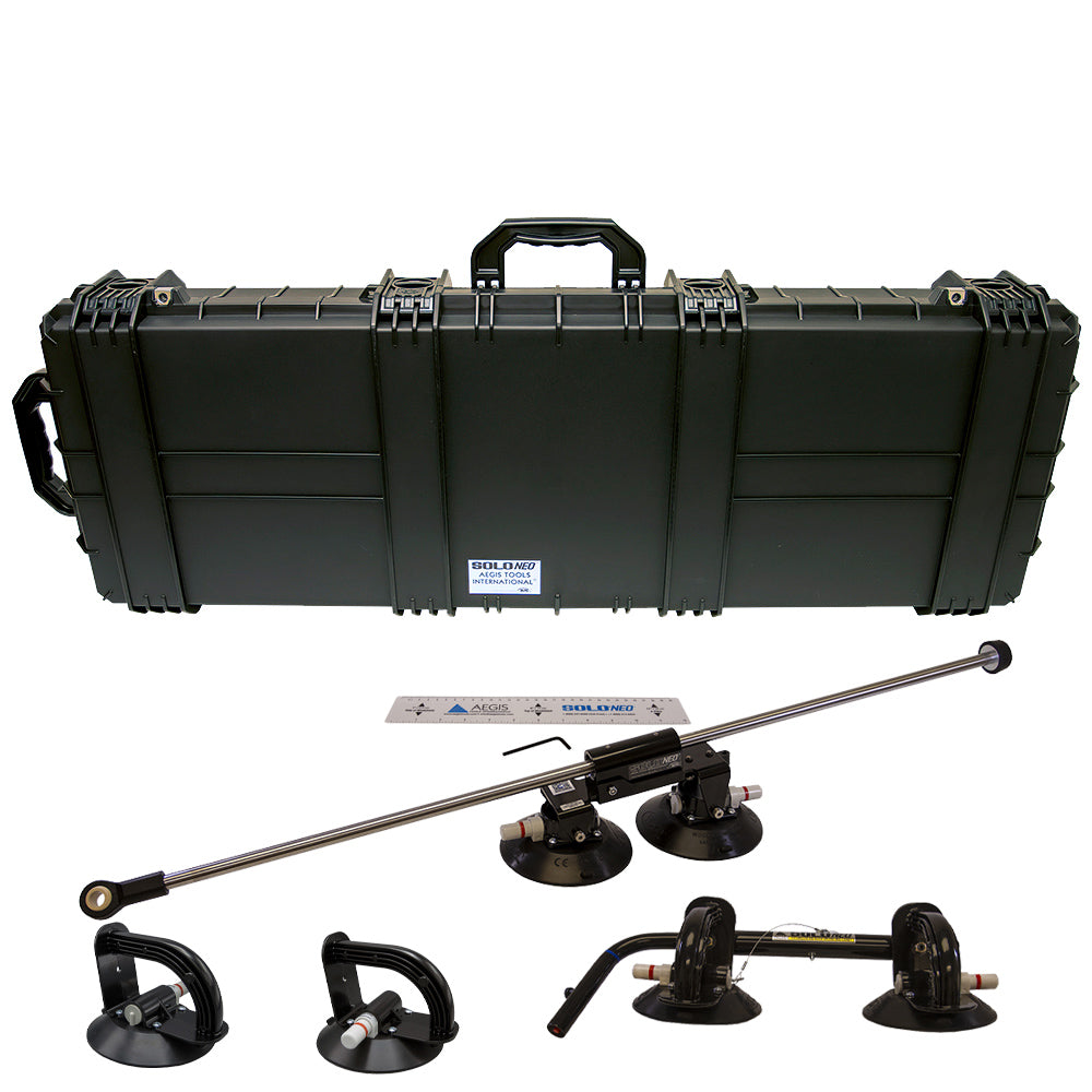 AEGIS Solo Neo Deluxe Kit, Windshield Setting tool,One person auto glass install device. WIndshield suction cups