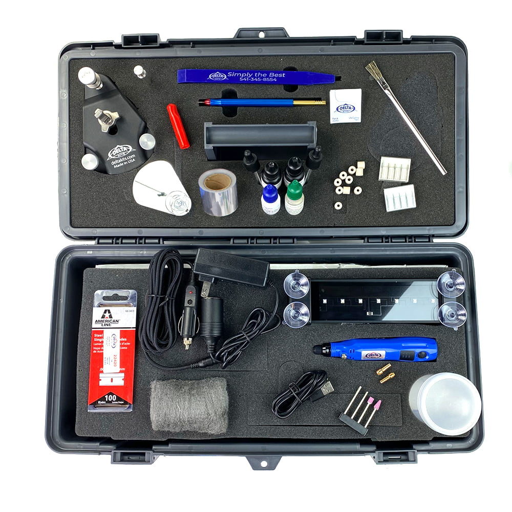 EZ-250S Mobile Windshield Repair System-B250 Bridge and stainless-steel screw type injector