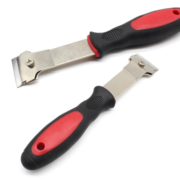 2pc Multi-purpose Metal Plastic Single Double Edge Razor Blade Glue Scraper Tool Set