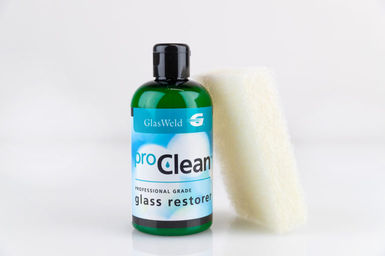 GlasWeld ProClean Hard Water Spot Remover Kit Hard Water Remover for Water  Spots on Glass, Metal & More Includes Applicator Pad - Water Stain Remover  for Glass, Shower Door Cleaner & Car