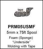PRM05USMF - 5MM Foam (Sponge) Underside Molding w/Tape -75'