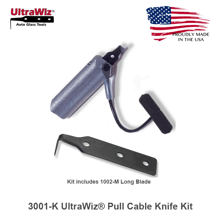3001-K UltraWiz Pull Cable Knife Windshield removal tool unlimited adjustment - JAAGS